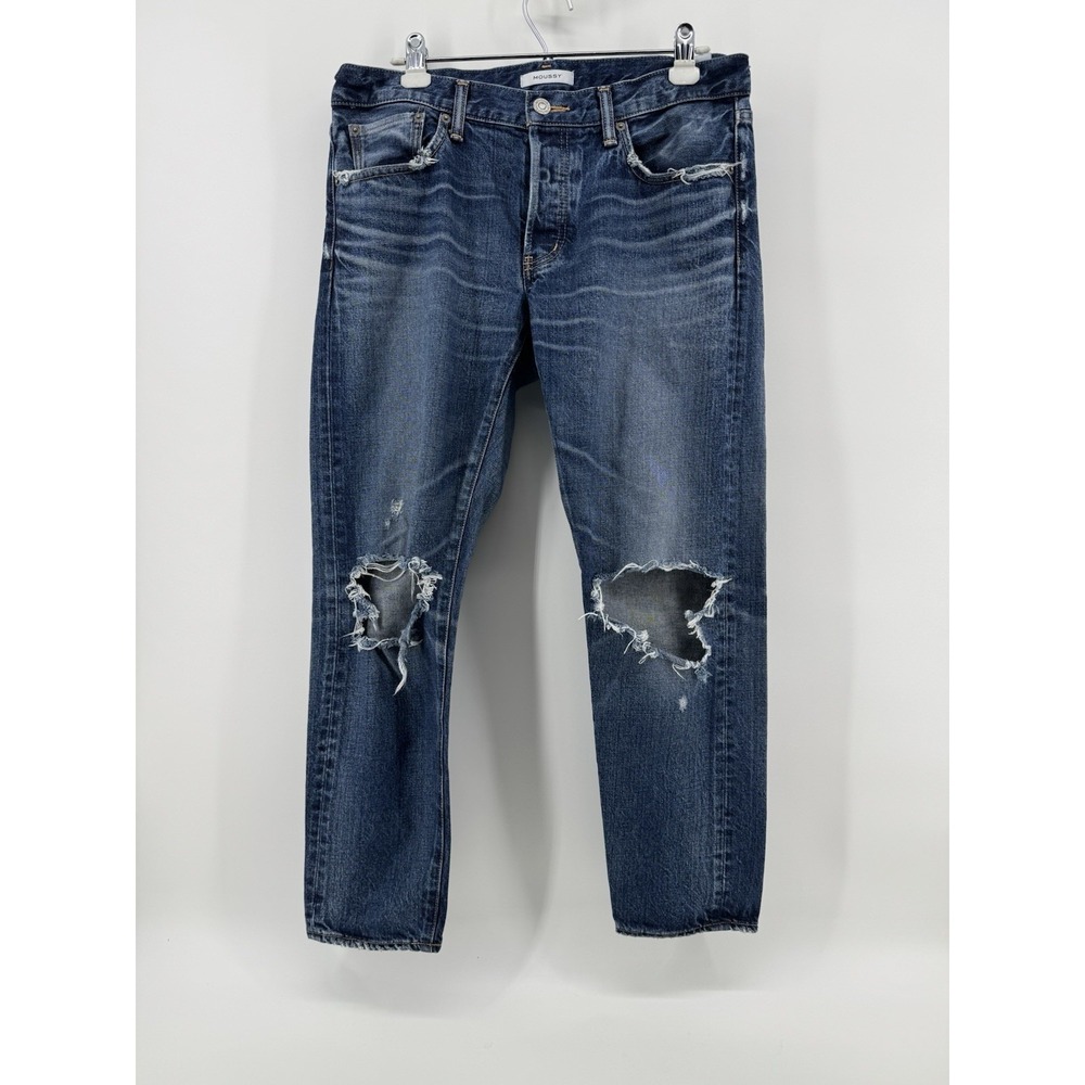 Moussy Vintage Latrobe Skinny Heavy Distressed Jeans Size 30 Japan Denim